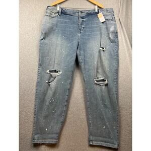 Lane Bryant Boyfriend Jeans Womens Plus 22 Flex Magic Waistband Mid Rise Fit